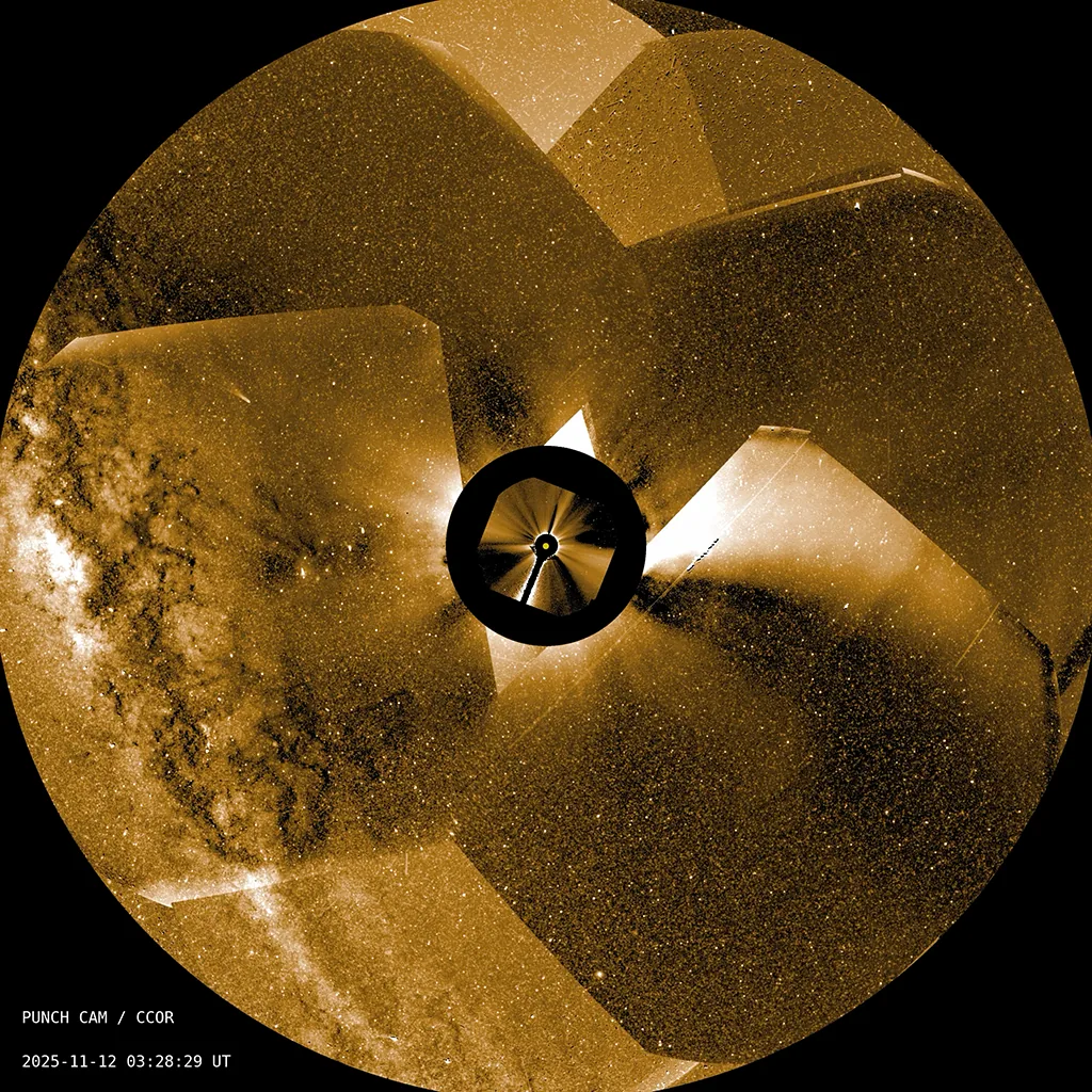 Wide-field PUNCH mission view of the Sun and several coronal mass ejections